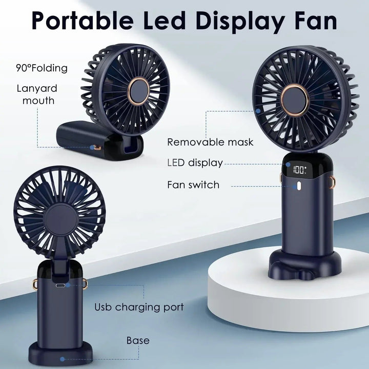 5000mAh Portable Rechargeable Fan | Bowlift