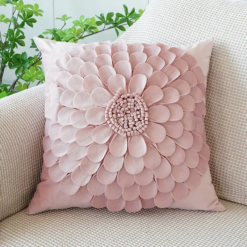 BowLift | VelourVista Cushion Cover - Cute Pink Rabbit Pillow for an Enchanting Interior
