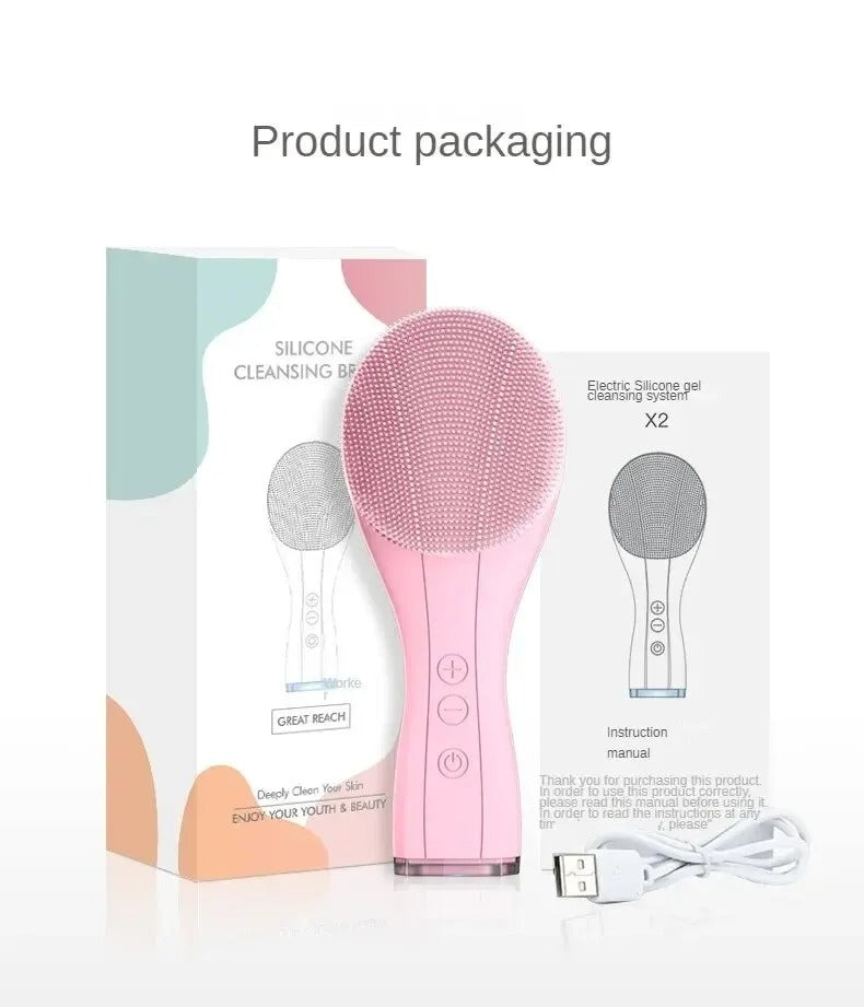 BowLift | Electric Facial Cleansing Brush | Waterproof Silicone, Sonic Vibration Technology for Deep Pore Cleansing and All Skin Types