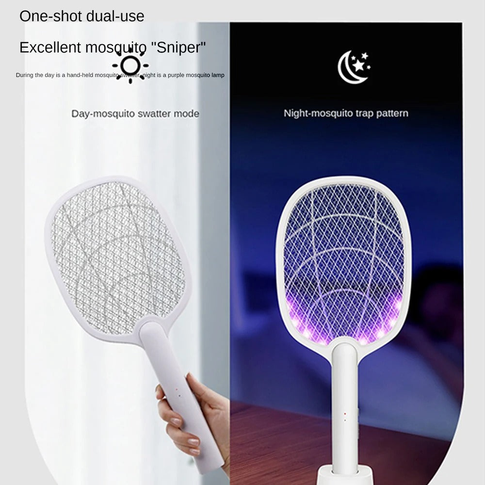 BowLift | 2-in-1 Electric Mosquito Swatter & Bug Zapper – 2500V USB Rechargeable Insect Killer Racket