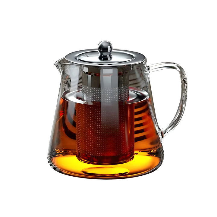 CrystalBrew Cup - Heat-resistant glass with stainless steel filter | Bowlift