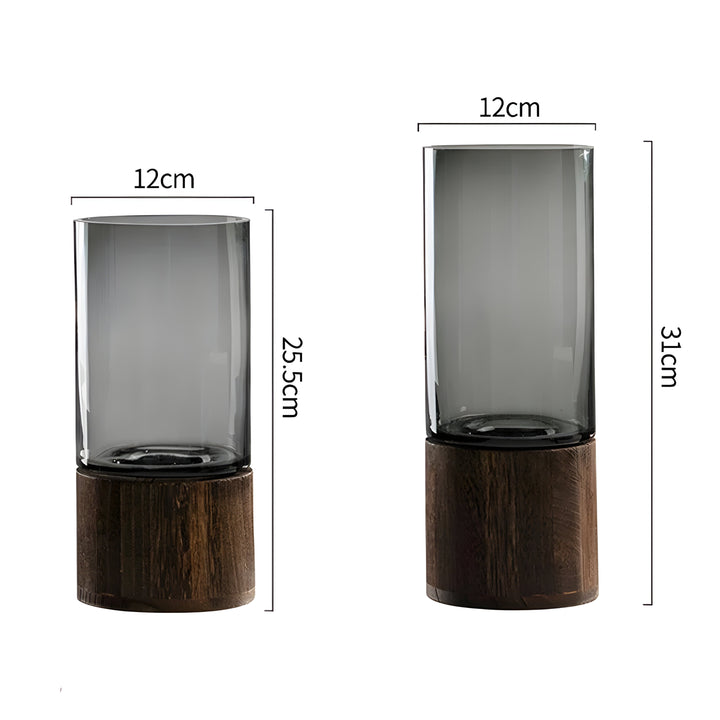 TranquilBowliftoom Vase – European Hydroponics Wood and Glass Vase | Bowlift
