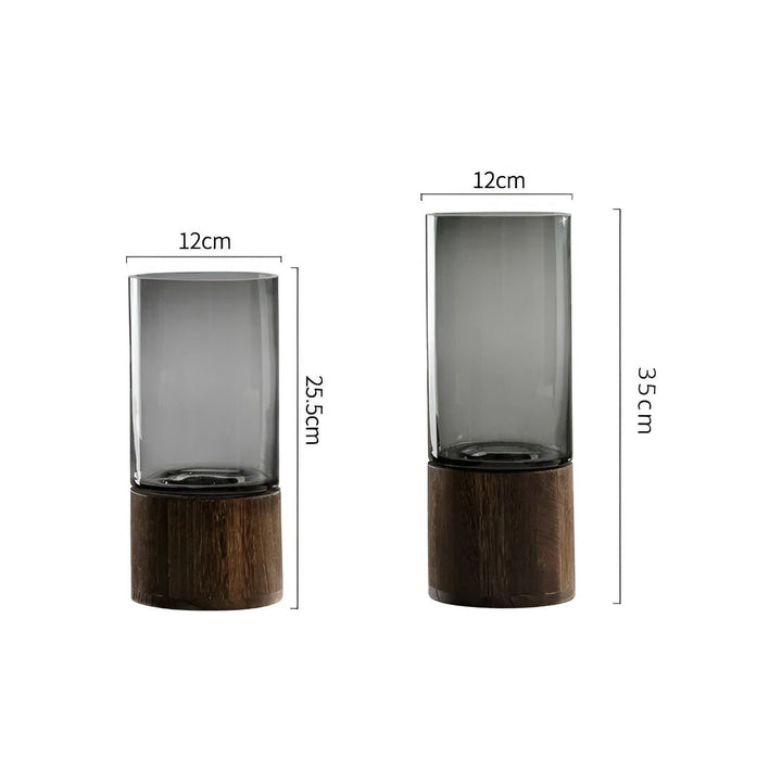 HydroGlass Vase - European Wood-Transparent Glass Vase | Bowlift