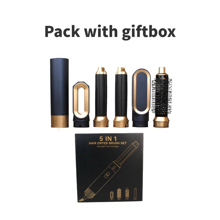 BowLift | Glossify 5-in-1 Hair Styler | 1000W Hot Air Brush with Ionic Technology
