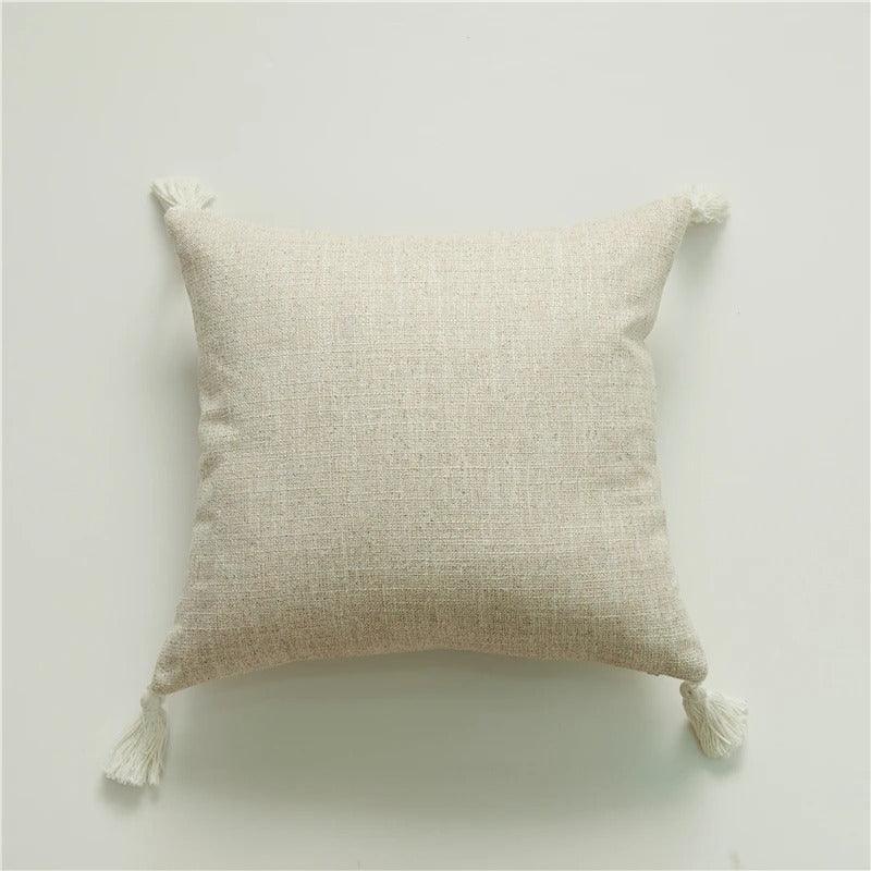 BowLift | ImperialRest Cushion Cover - Elegant Linen Cushion Cover with Playful Tassels for Any Space