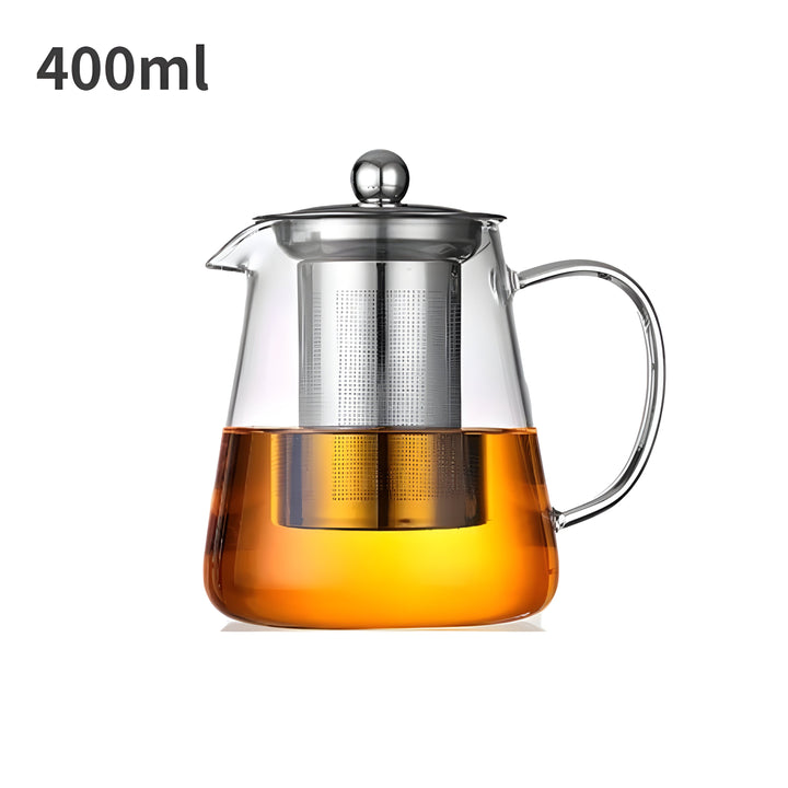 CrystalBrew Cup - Heat-resistant glass with stainless steel filter | Bowlift