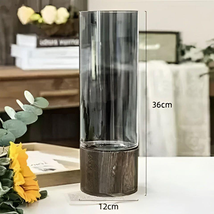 HydroGlass Vase - European Wood-Transparent Glass Vase | Bowlift