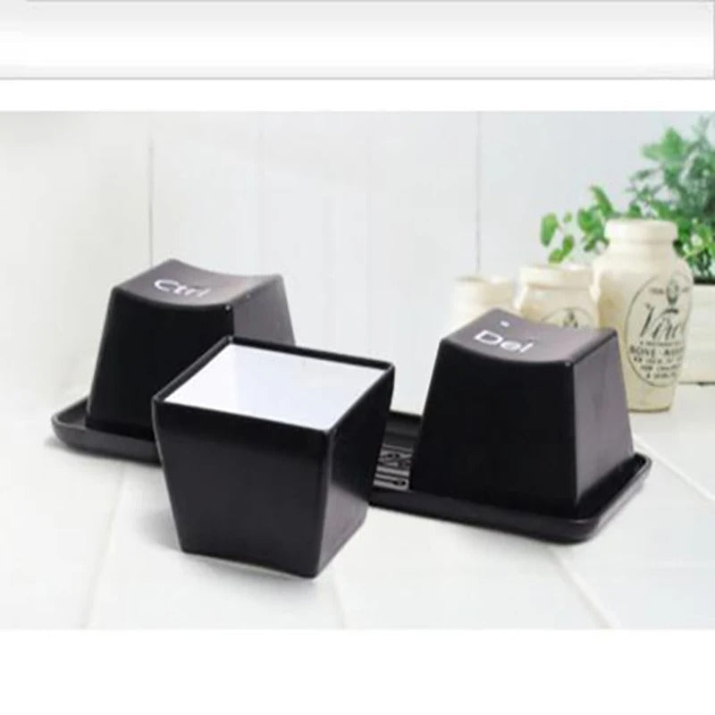 BowLift | 3pcs/Set Ctrl ALT DEL Keyboard  Tea Cup Container