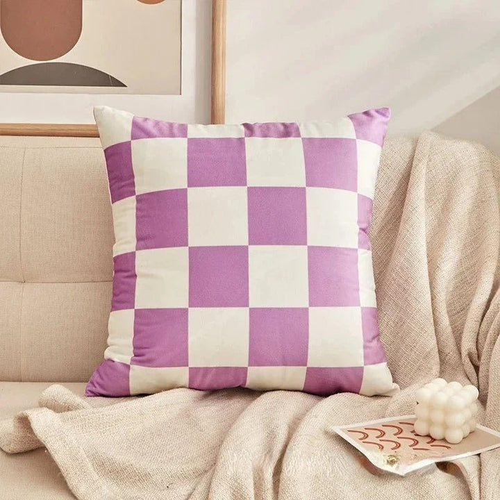 BowLift | Stylish Checkered Cushion – Trendy Must-Have for a Luxury Interior