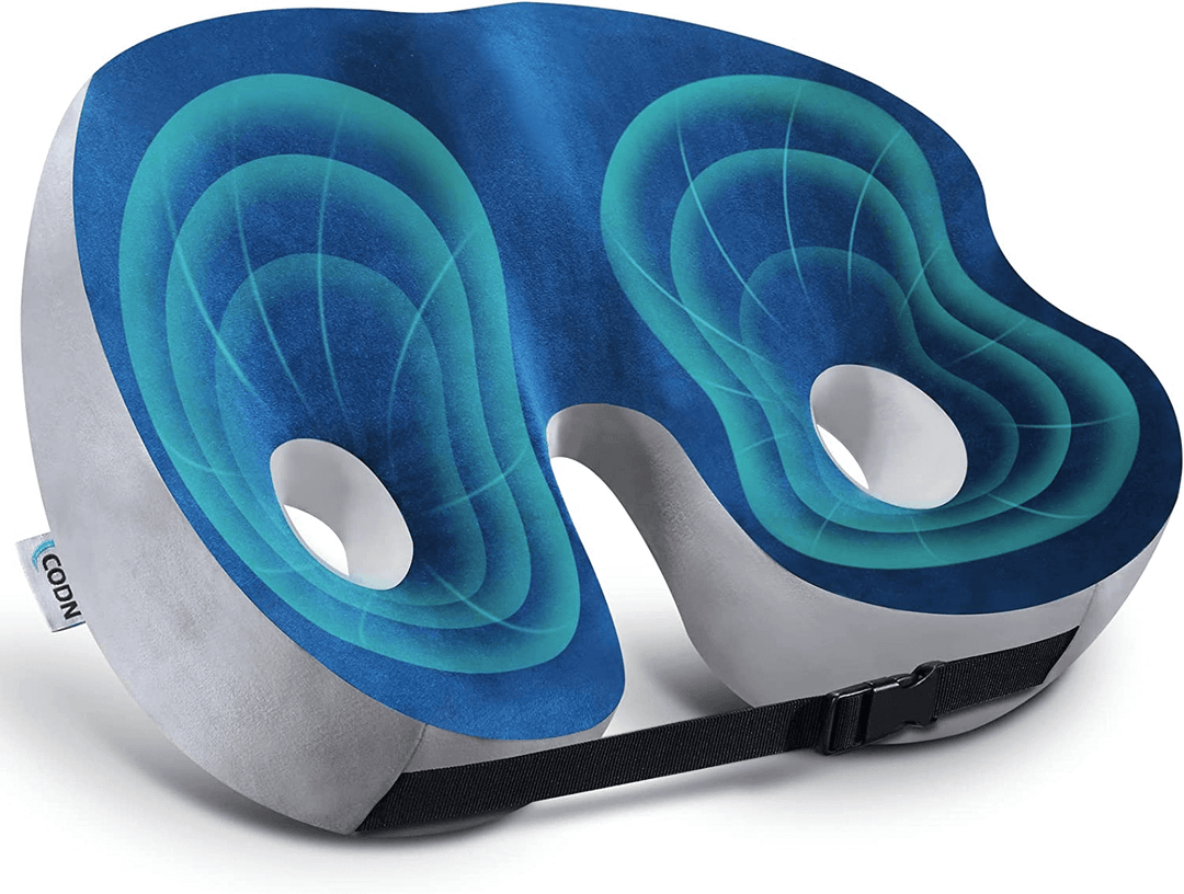 BowLift | Adjustable Memory Foam Seat Cushion for Sit Bone Relief | Ergonomic Design for Office Chair and Car Use