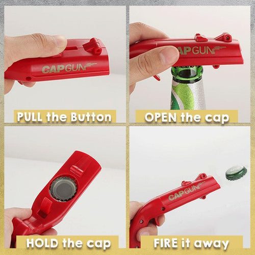 Cap Gun Beer Bottle Opener, Launcher Shooter Bottle Opener | Bowlift