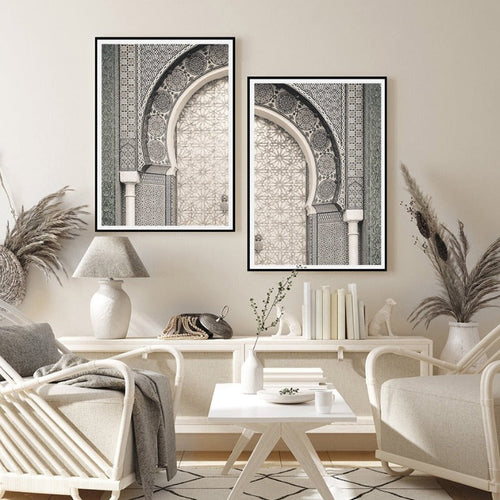 Modern Moroccan Marrakesh Door - Canvas Wall Art Print | Bowlift