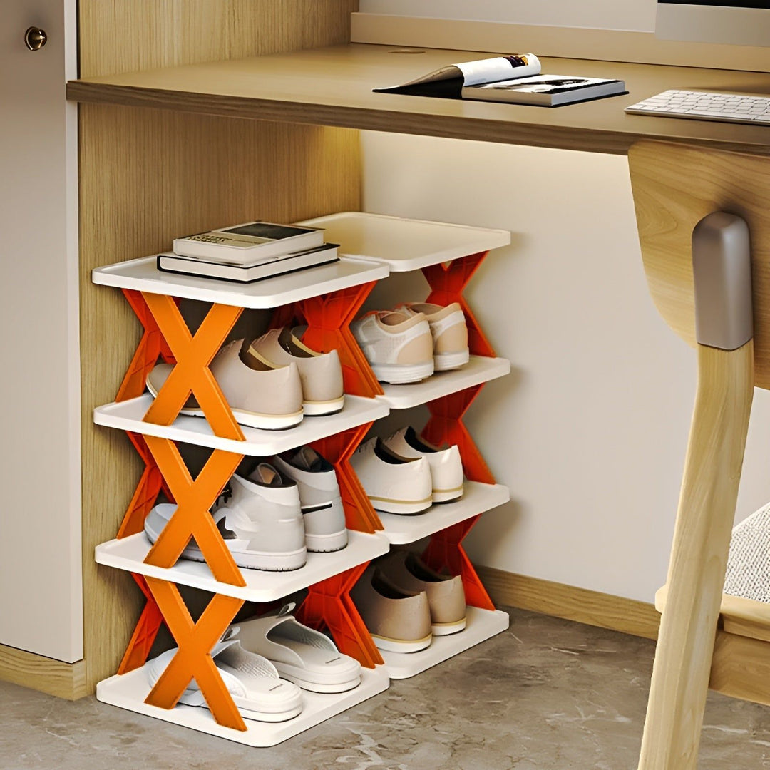 Multifunctional and Foldable Shoe Rack - SpaceSaver | Bowlift