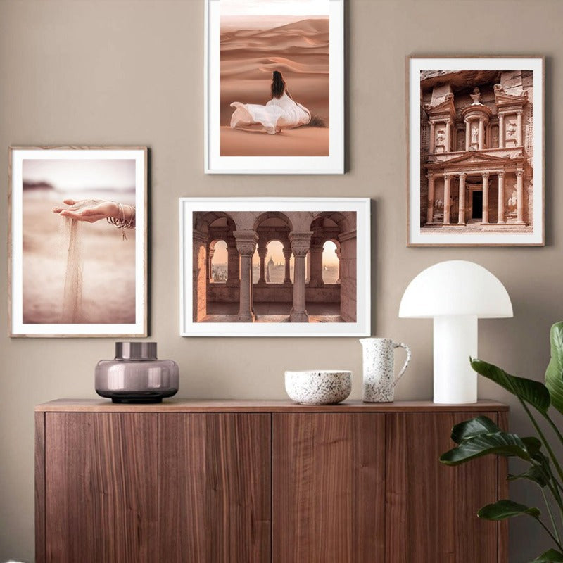 Moroccan Desert & Architecture - Canvas Wall Art Print | Bowlift