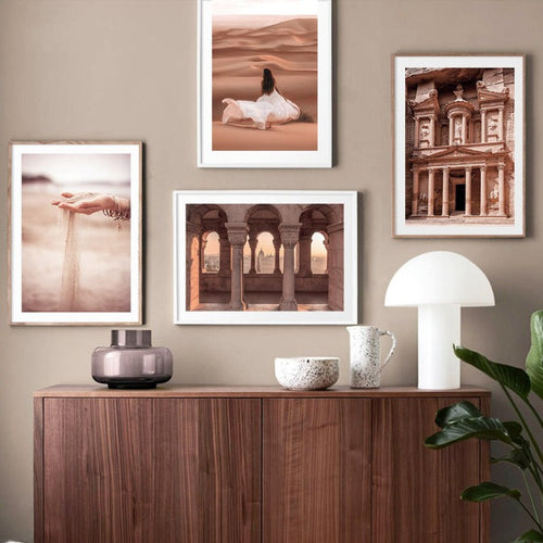 Moroccan Desert & Architecture - Canvas Wall Art Print | Bowlift