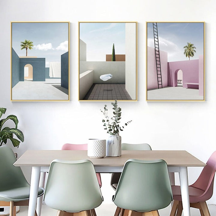 Still Life Modern Building  - Canvas Wall Art Print | Bowlift