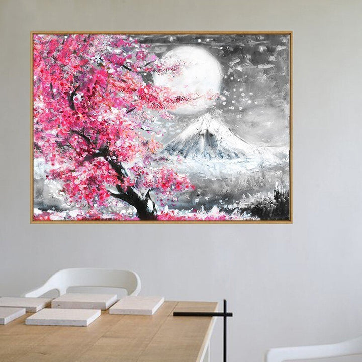 Japanese Sakura Cherry Blossom Tree - Canvas Wall Art Print | Bowlift