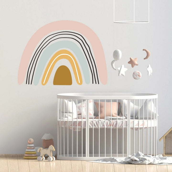 Trendy Bohemia Pink Rainbow - Removable Wall Decal | Bowlift
