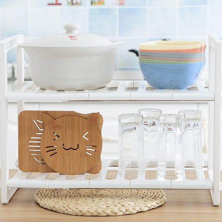 BowLift | Adjustable Double Layer Kitchen Dish Storage Rack