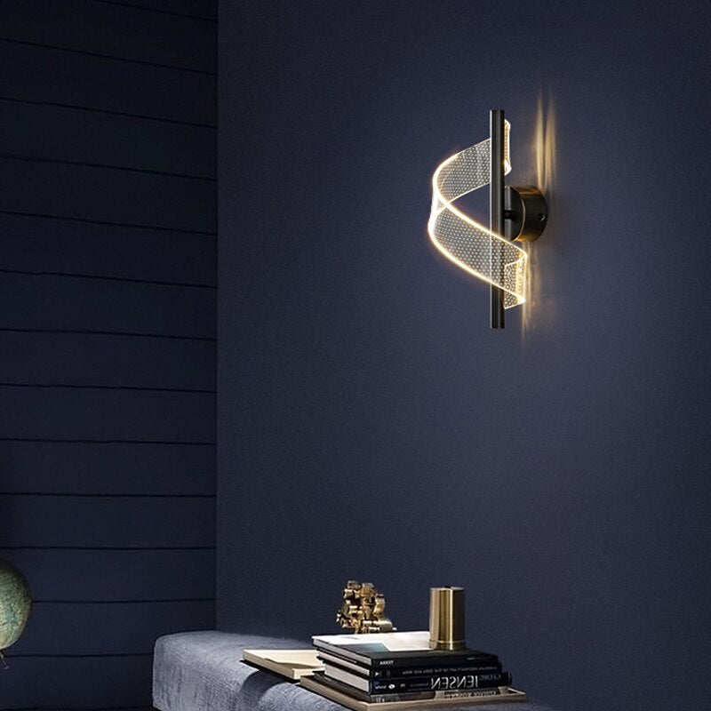 BowLift | Luxury Glass Wall Lamp with Candle Holder