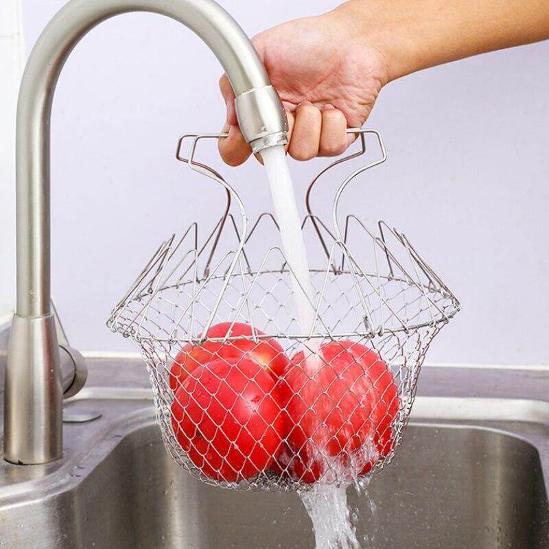 BowLift | Multifunctional Stainless Steel Folding Deep Fry Drainer Basket