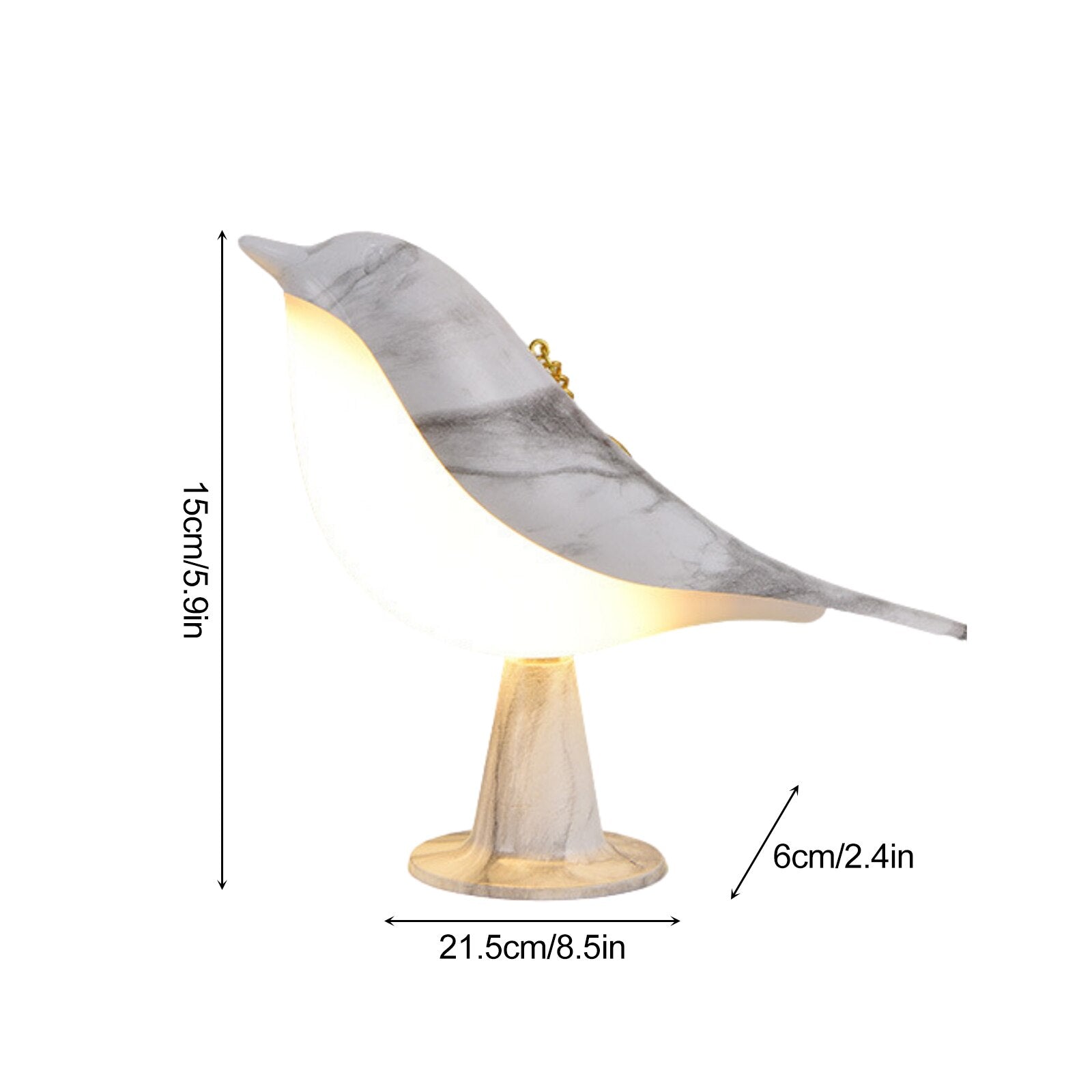 BowLift | Modern Wood LED Table Lamp Bird Design