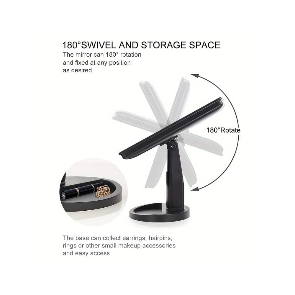 Makeup mirror with LED light and touch screen | Bowlift