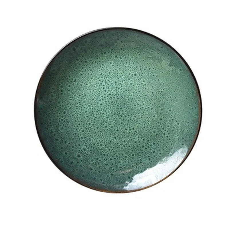 Malachite Green Ceramic Plate And Bowl Porcelain Dinner Dish Plate | Bowlift