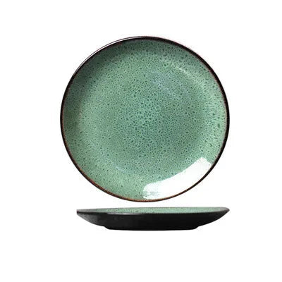 Malachite Green Ceramic Plate And Bowl Porcelain Dinner Dish Plate | Bowlift