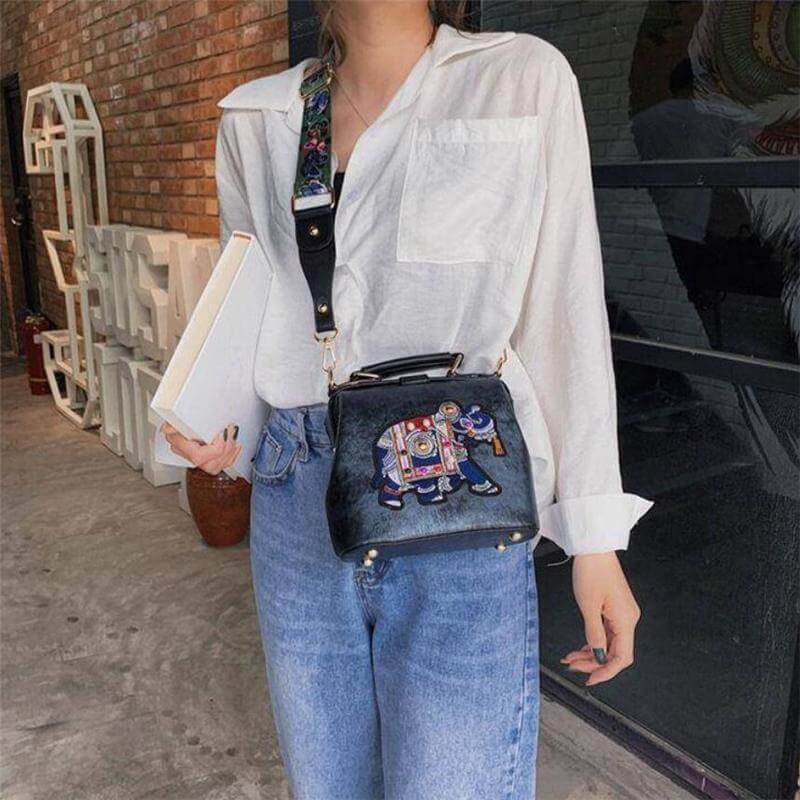 Embroidered Mandala Shoulder Bag – Lightweight Multi-Use Bohemian Design | Bowlift