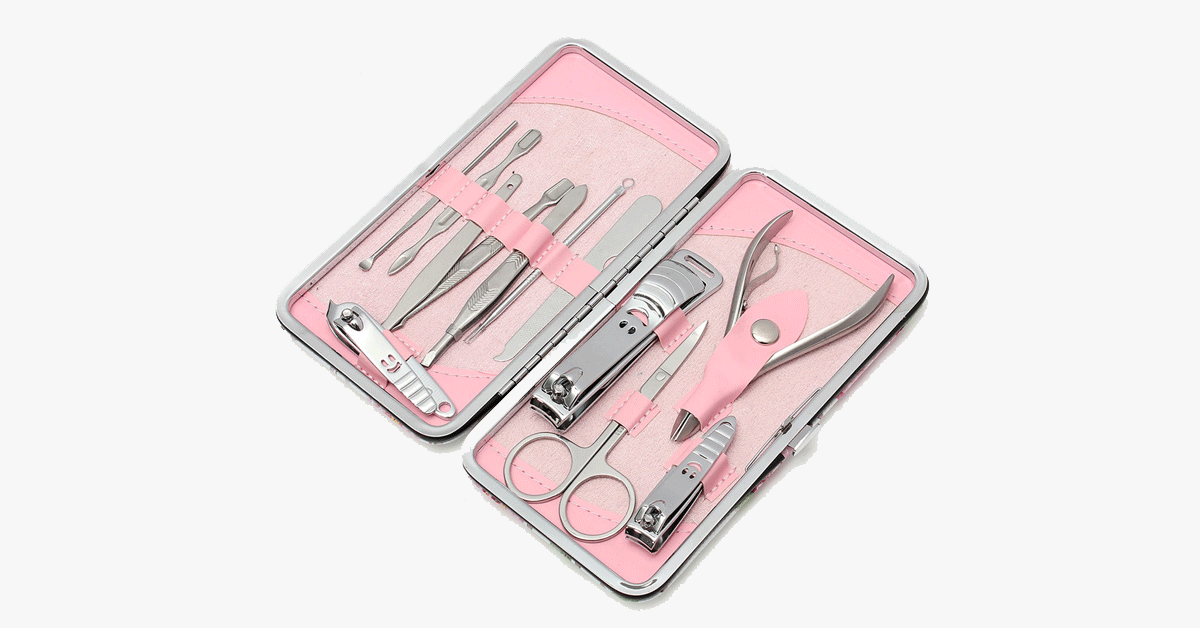 BowLift | 12-piece Stainless Steel Professional Manicure Set