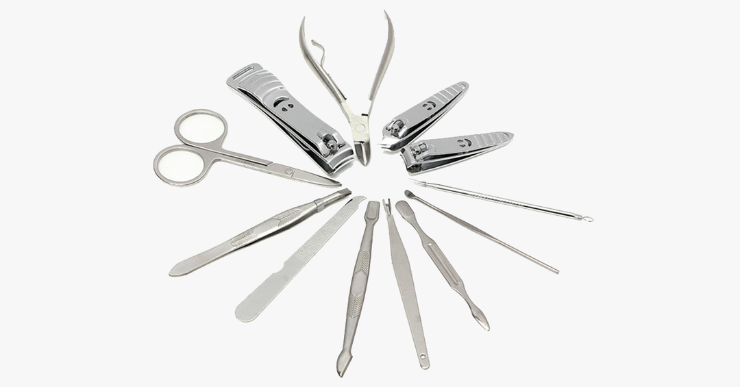 BowLift | 12-piece Stainless Steel Professional Manicure Set