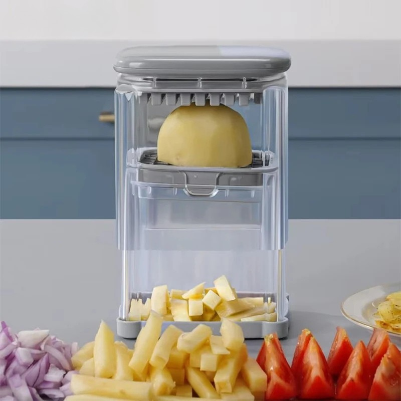 Manual Replaceable Blades French Fry Cutter Potato Vegetable Dicer | Bowlift
