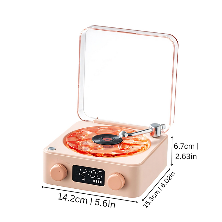 BowLift | Wireless Vinyl Record Player | Retro Design with Customizable Ambient Lighting for Home Entertainment