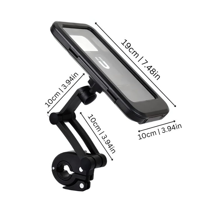BowLift | SafeRide Waterproof Smartphone Holder – 360° Rotating for Bike and Rain Weather