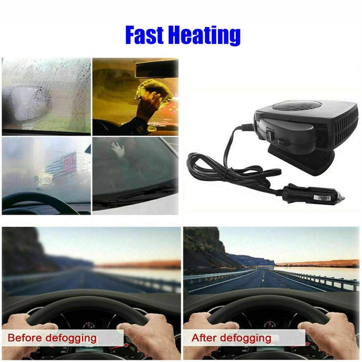 BowLift | TurboHeat | 12V Car Heater – 150W/300W Ceramic Fan Heater, Portable Car Defroster & Warmer