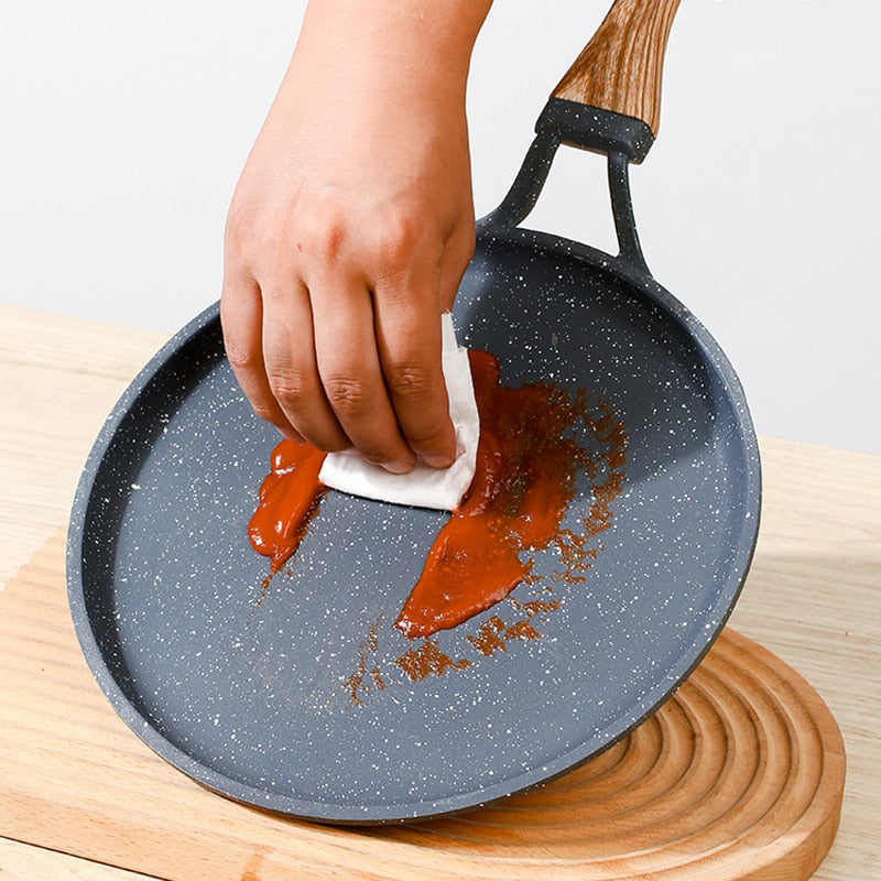 Medical Stone Frying Pan Non-stick Cast Iron Pancake Pan Omelet Pot | Bowlift
