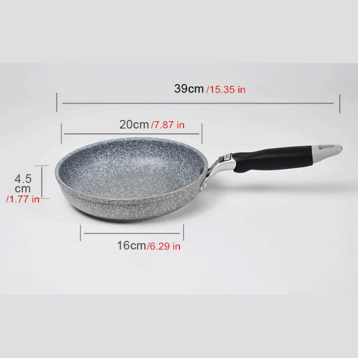 Medical stone Non Stick Frying Pan Wok Pan Induction Gas Stove Cooker | Bowlift