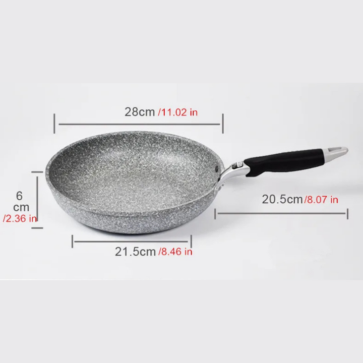Medical stone Non Stick Frying Pan Wok Pan Induction Gas Stove Cooker | Bowlift
