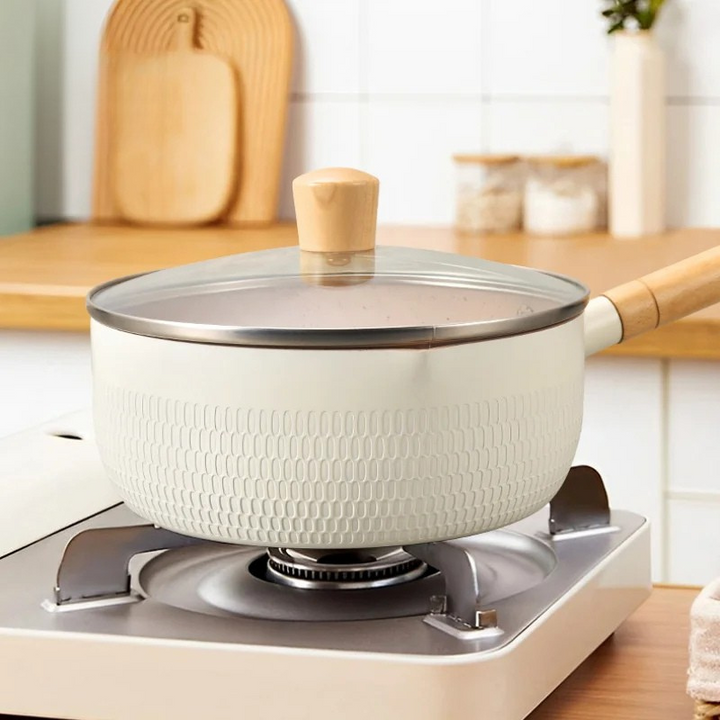 Medical Stone Saucepan With Lid Kitchen Nonstick Pan Pots Cookware | Bowlift