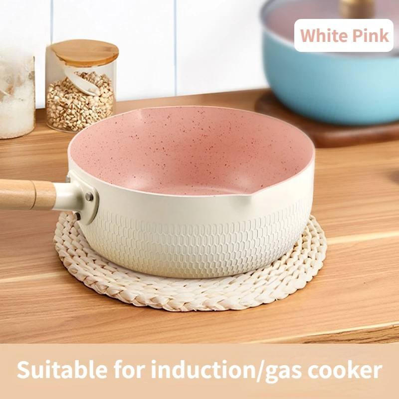 Medical Stone Saucepan With Lid Kitchen Nonstick Pan Pots Cookware | Bowlift