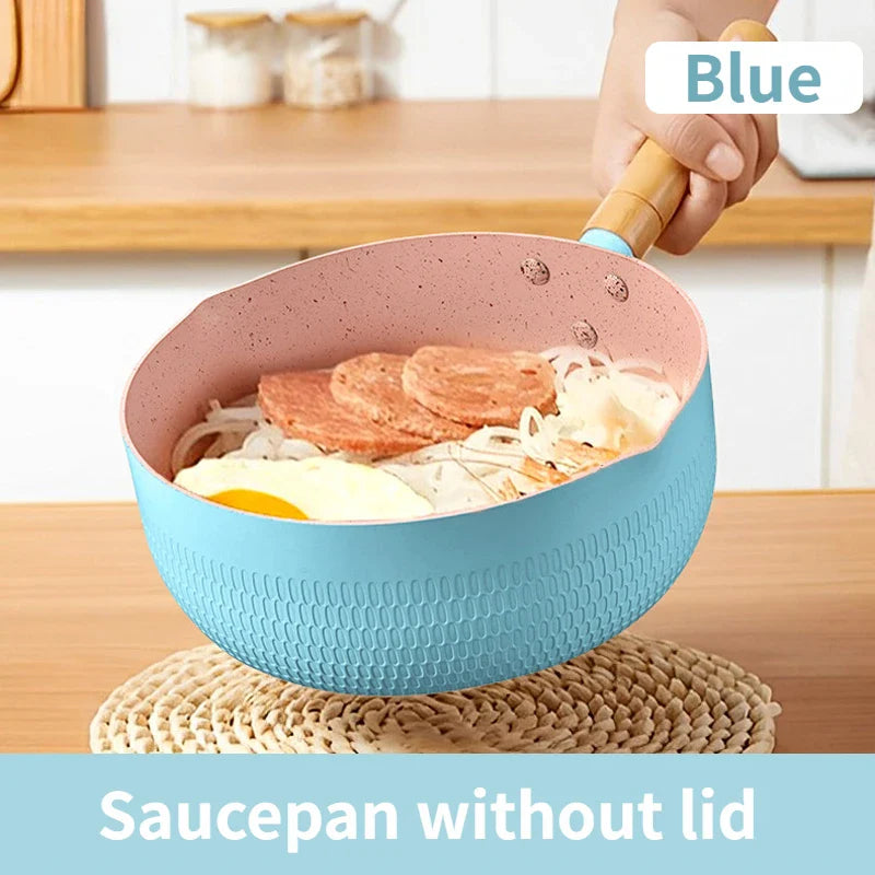 Medical Stone Saucepan With Lid Kitchen Nonstick Pan Pots Cookware | Bowlift