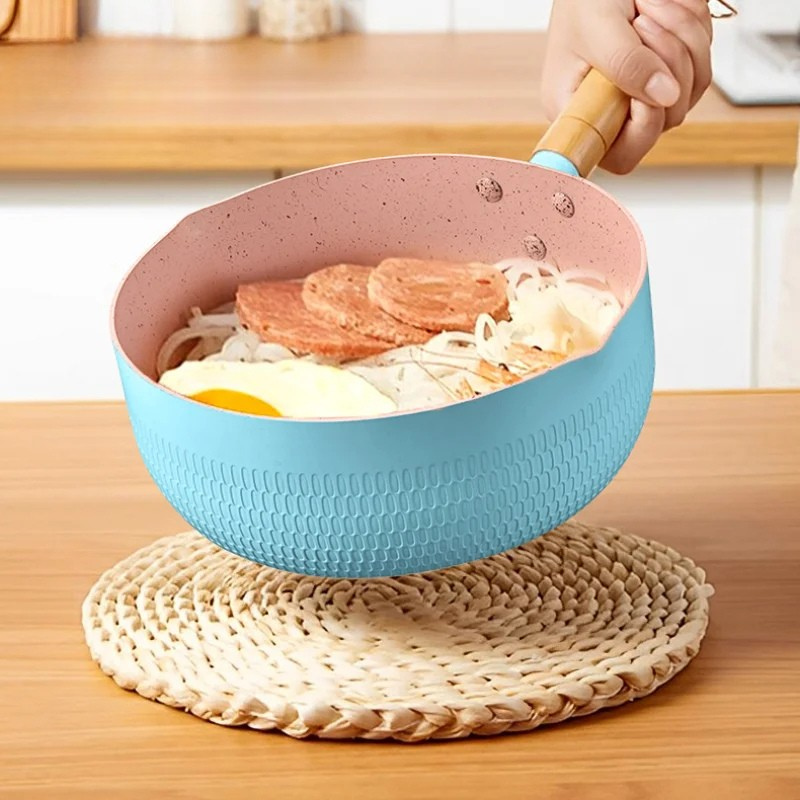 Medical Stone Saucepan With Lid Kitchen Nonstick Pan Pots Cookware | Bowlift