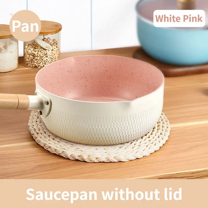 Medical Stone Saucepan With Lid Kitchen Nonstick Pan Pots Cookware | Bowlift