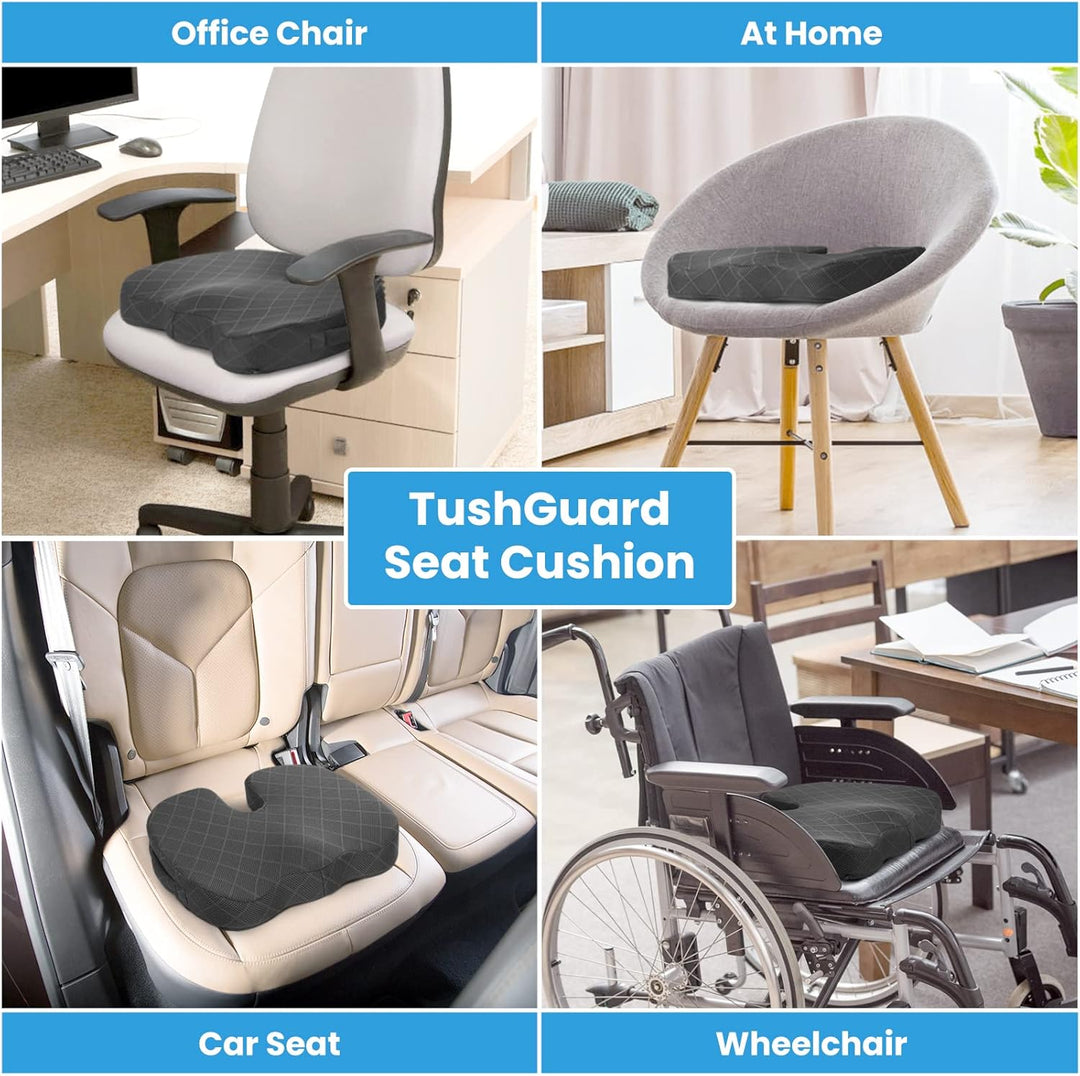 BowLift | Memory Foam Seat Cushion for Chair - Car and Office Chair Comfort