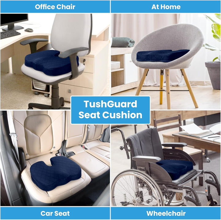 BowLift | Memory Foam Seat Cushion for Chair - Car and Office Chair Comfort