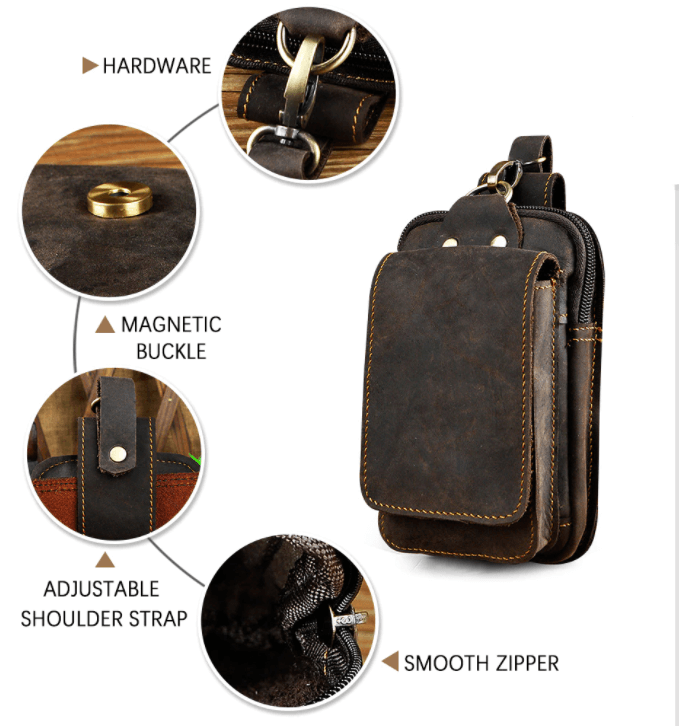 BowLift | Men's High-Quality Leather Waist Bag - Guardian Leather