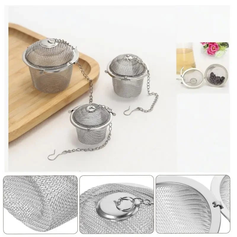 Mesh Infuser with Locking Chain Stainless Steel Tea Spice Strainer Ball | Bowlift