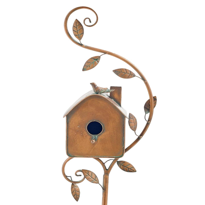 BowLift | Metal Art Birdhouse on Garden Stake