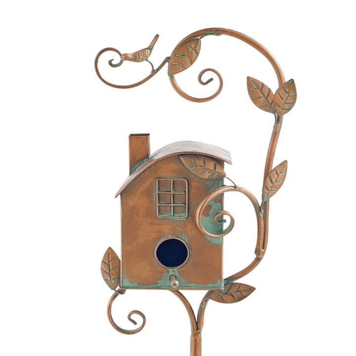 BowLift | Metal Art Birdhouse on Garden Stake